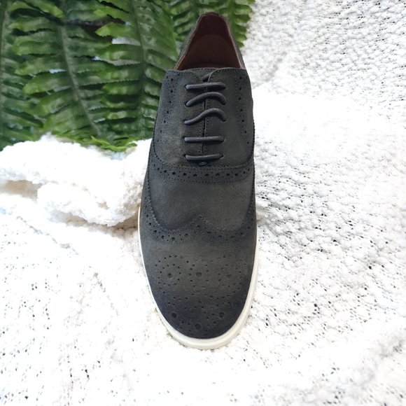 Driver Club USA Men\'s Suede Raleigh Wingtip Sneaker Extra Light, Olive, Size 7 main image 6